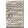 Handwoven Black and White Textured Wool Flatweave Kilim Rug, 2' x 3' - LEHADAR