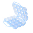 Clear Plastic Egg Carton, 12 Egg Holder Carrying Case with Handle, Blue - LEHADAR