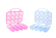 Clear Plastic Egg Carton, 12 Egg Holder Carrying Case with Handle, Set of 2 - LEHADAR