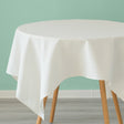 Deerlux 100% Pure Linen Washable Tablecloth Solid Color, 52" x 52" Square White - LEHADAR