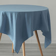 Deerlux 100% Pure Linen Washable Tablecloth Solid Color, 52" x 70" Rectangle Blue - LEHADAR