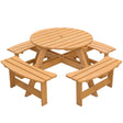 Round Picnic Table, 8 person - Stain box A - LEHADAR