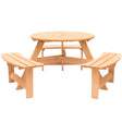 Round Picnic Table, 6 person - Stain box A - LEHADAR