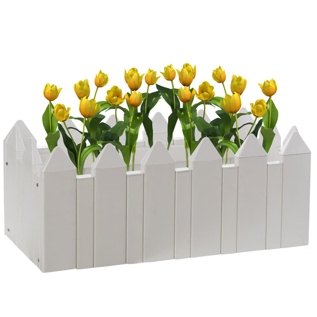 Vinyl Planter Box Garden Bed Flower Pot - LEHADAR