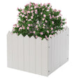 Square Traditional Fence Design Vinyl Planter Box - LEHADAR