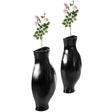 Tall Narrow Vase, Modern Floor Vase, Decorative Gift, Vase for Interior Design, 24.5 Inch Vase for Wedding Dinner Table Party Living Room Office Bedroom- Set of 2 Black - LEHADAR