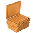 Woodchip Picnic Storage Basket with Cover and Movable Handles, Set of 2 - LEHADAR