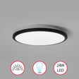 "Modern Round LED Ceiling Light Fixture Flush Mount Lighting, 6500K Daylight White, Energy-Saving with 30,000 Hour Lifetime for Residential and Commercial Space, 12"" Black" - LEHADAR