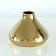 6.5" W x 4.75" H Decorative Ceramic Modern Centerpiece Table Flower Vase, Gold - LEHADAR