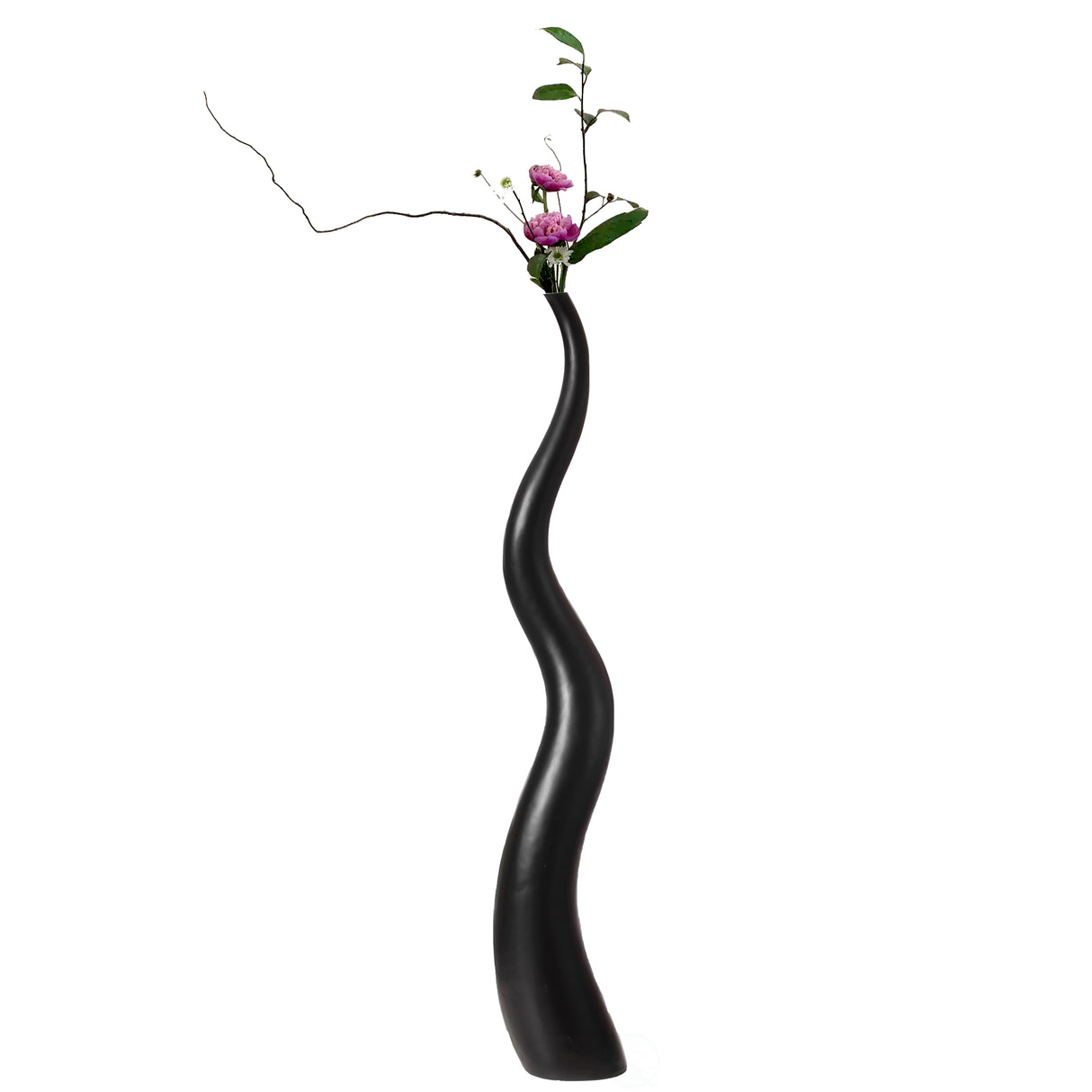 Uniquewise 62" Tall Animal Horn Shape Floor Vase: Elegant Ceramic Black Accent for Entryway, Dining, or Living Room Decor - Distinctive Antler Design, Adding Nature-Inspired Charm to Your Home - LEHADAR