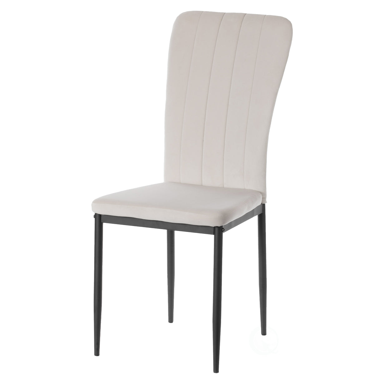 Beige Modern And Contemporary Tufted Velvet Upholstered Accent Dining Chair - LEHADAR
