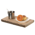 12" Rustic Natural Tree Log Wooden Rectangular Shape Serving Tray Cutting Board - LEHADAR