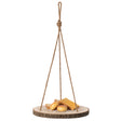 Natural Wood Modern Hanging Shelf Log Slices for Kitchen Dining Room Office Outdoors 14"" - LEHADAR