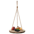 Natural Wood Modern Hanging Shelf Log Slices for Kitchen Dining Room Office Outdoors 15"" - LEHADAR