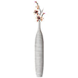 White Floor Vase, Ribbed Design, Modern Elegant Home Decoration, Tall Ceramic Vases, Contemporary Living Room Accent, Trendy Room Enhancement, Versatile Sculptural Look, Sophisticated D̩cor, 48 Inches - LEHADAR