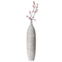 White Floor Vase, Ribbed Design, Modern Elegant Home Decoration, Tall Ceramic Vases, Contemporary Living Room Accent, Trendy Room Enhancement, Versatile Sculptural Look, Sophisticated D̩cor, 34 Inch - LEHADAR
