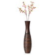 30 inch Elegant Decorative Tall Trumpet Shape Floor Vase in Brown - Modern Home D̩cor Accent, Sleek Tall Floor Vase for Living Room, Entryway, or Dining Room, Perfect for Dried Flowers or Silk Arrangements - LEHADAR