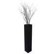 30 inch Tall Rectangular Wooden Modern Floor Vase - Sleek Contemporary Decor Accent for Living Room, Bedroom, Hallway and Entryway - Handcrafted Decorative Display Piece with Elegant Design - LEHADAR