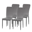Gray Modern And Contemporary Tufted Velvet Upholstered Accent Dining Chair, Set of 4 - LEHADAR