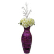 Uniquewise 20.5" Contemporary Bamboo Floor Flower Unique Shape Vase for Dining, Living Room, Entryway Decoration Fill It with Dried Branches or Flowers, Purple - LEHADAR