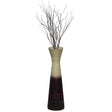 Uniquewise 27" Contemporary Bamboo Floor Flower Vase Hourglass Design for Dining, Living Room, Entryway Decoration Fill It with Dried Branches or Flowers, Purple - LEHADAR