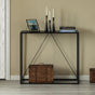 Modern Display Metal Console Table, for Dining, Entryway and Hallway, Black - LEHADAR