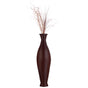 Modern Bamboo Floor Vase - Decorative 43-inch Vase for Living Room, Dining Room, or Entryway - Fill with Dried Branches or Flowers - Contemporary Tall Vase - Unique Bamboo Design, Brown - LEHADAR
