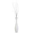 White Bamboo Floor Vase - 43-inch Modern Elegance, Living Room Decor, Entryway, Dining Accent, Versatile Floral Styling, Home Accessory, Interior Design Upgrade, Tall Vase, Elegant Room Enhancement - LEHADAR