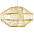 Modern Bamboo Lantern Pendant Lamp Hanging Light Shade for Entryway and Living Room, Medium - LEHADAR