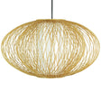 Handmade Modern Round Bamboo Wicker Rattan Lamp Hanging Light Shade, Medium - LEHADAR