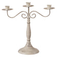 Antique 12" Distressed 3 Arm Metal Candelabra for Dining Room, Entryway, Kitchen and Vanity - LEHADAR