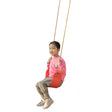 Outdoor Playground Kids Heavy Duty Swing Seat, EVA Belt Swing with Rope for All Ages, Red - LEHADAR