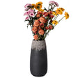 Modern Farmhouse Home D̩cor Accents; Living Room D̩cor, Boho Vases for Table Decor, Housewarming Gift, Black Ceramic Centerpiece Table Vase for Home Decor, Large - LEHADAR