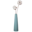 8 Inch Contemporary Ceramic Cone Shape Table Vase Modern Pastel Colored Flower Holder, Green - LEHADAR