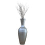 Uniquewise Tall Floor Vase, 37 Inch Bamboo Vase, Modern Silver Vase for Dining, Living Room, Entryway, Large Flower Holder, Classic Floor Vase for Home Decor - LEHADAR
