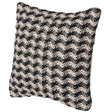 16" Handwoven Cotton Throw Pillow Cover with Small Black & White Chevron Pattern with Filler, Black & White - LEHADAR