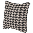 16" Handwoven Cotton Throw Pillow Cover with Small Black & White Chevron Pattern, Black & White - LEHADAR