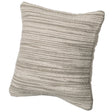 16" Handwoven Wool & Cotton Throw Pillow Cover with Woven Knit Texture, Beige - LEHADAR