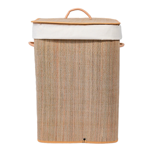 Square Mendong Collapsible Waterproof Laundry Hamper with Lid and Handles for Organizer, Clothes, Toy Durable Folder Washing Bin for Easy Carrying - LEHADAR