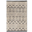 Handwoven Black and White Textured Wool Flatweave Kilim Rug, 3' x 5' - LEHADAR