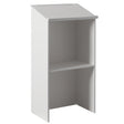Standing Floor Podium with Storage for Church, School, Office or Home, White - LEHADAR