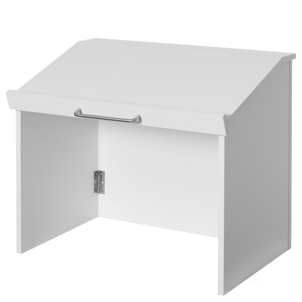 Foldable Tabletop Portable Podium, for Church, School, Office, or Home, White - LEHADAR