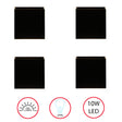 Modern Wall Sconce LED Waterproof Wall Lamp Aluminum with Adjustable Beam 10-Watt 4000K Cool White Indoor Outdoor for Bathroom Bedroom Corridor Living Room Stairs and Garden, Black Set of 4 - LEHADAR