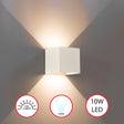 "Modern Wall Sconce LED Waterproof Wall Lamp Aluminum with Adjustable Beam 10-Watt 4000K Cool White Indoor Outdoor for Bathroom Bedroom Corridor Living Room Stairs and Garden, White" - LEHADAR