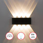 "Contemporary Decorative Waterproof Black Aluminum Wall Lamp for Indoors and Outdoors - Sleek Design, 8W Cool White 4000K - Energy-Efficient LED Light Fixture for Porch, Patio, Garden, and More - Stylish Lighting Solution, Long-lasting LED Bulb." - LEHADAR