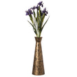 15.75-inch Tall Brushed Paint Unique Straight Vase: Modern Metal Decorative Floor Vase - Flower Holder for Entryway, Living Room, or Dining Room - Perfect for Displaying Flowers or Plants - Stylish Home D̩cor Accent - LEHADAR