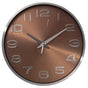 Aluminum Round Wall Clock - Modern Decor for Living Room, Kitchen, or Dining Room - 12 in Decorative Timepiece with Sleek Design - Large Round Clock for Home - Silent Ticking - Battery Operated, Gold - LEHADAR