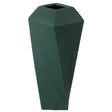 12" H Decorative Ceramic Square Twisted Centerpiece Table Vase Green, Large - LEHADAR