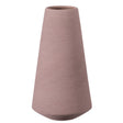 10 H Decorative Ceramic Round Cone Shape Centerpiece Table Vase Pink, Large - LEHADAR