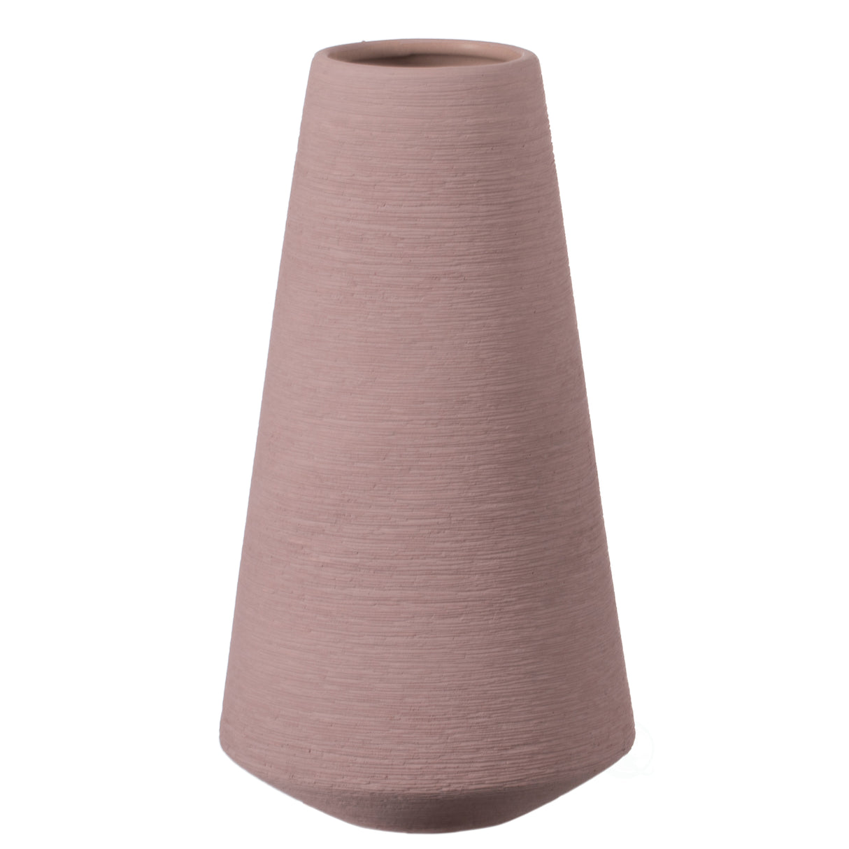 10 H Decorative Ceramic Round Cone Shape Centerpiece Table Vase Pink, Large - LEHADAR